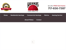 Tablet Screenshot of kreiderscanvas.com